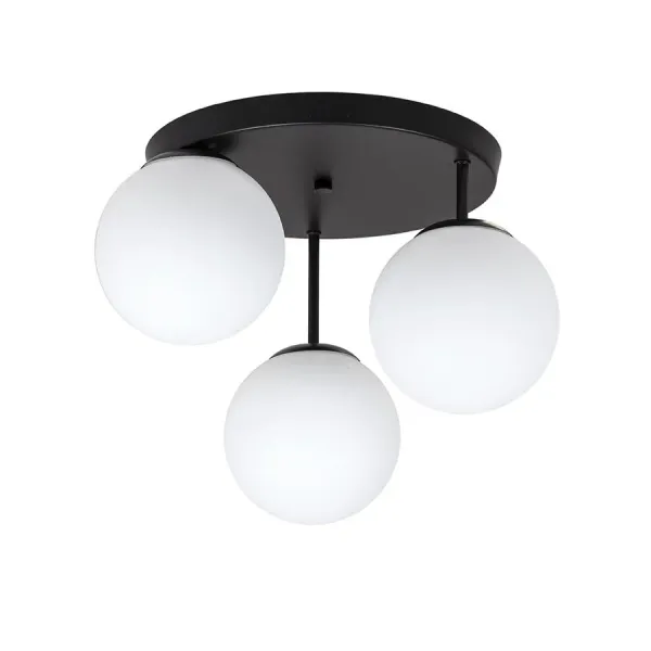 Люстра стельова 756HPR150F-3 BK+WH