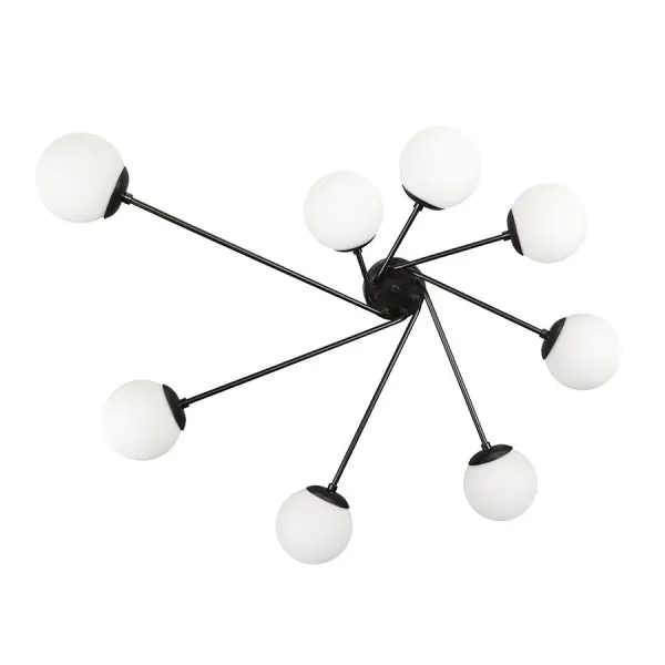 Люстра молекула стельова 7529803-8 BK/WH
