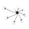 Люстра молекула стельова 7529803-8 BK/WH