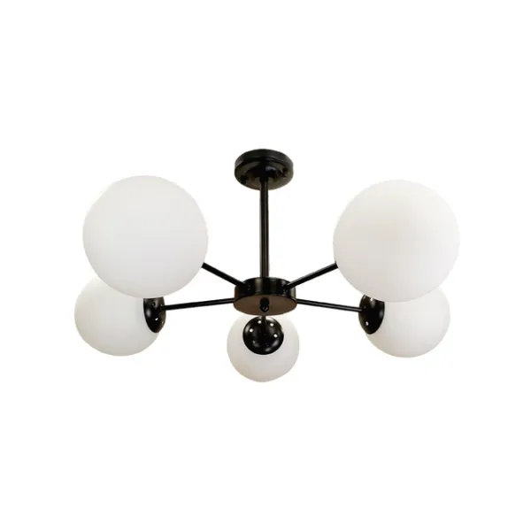 Люстра стельова 752F151-5 BK+WH