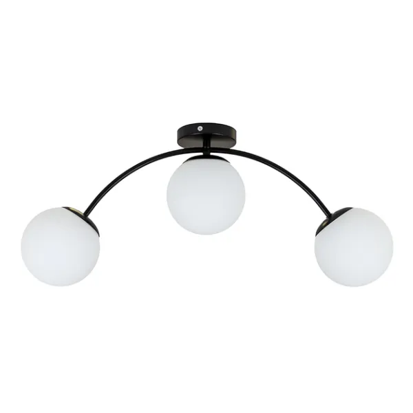 Люстра стельова молекула 7529907-3 BK+WH