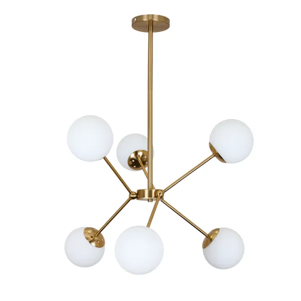 Люстра  7529810-6 BRZ+WH