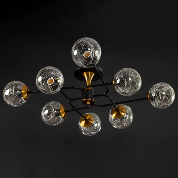 Люстра у стилі лофт SN-153-8 BK+BGD