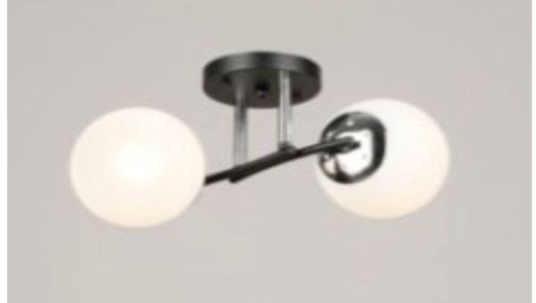 Люстра стельова 3-K2318/2 BK+CH