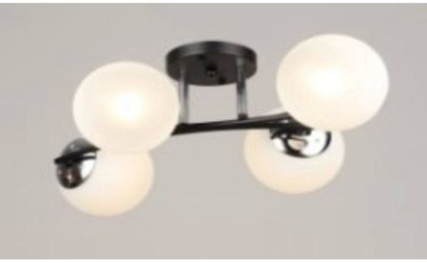 Люстра стельова 3-K2318/4 BK+CH