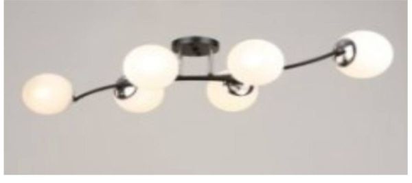 Люстра стельова 3-K2318/6 BK+CH