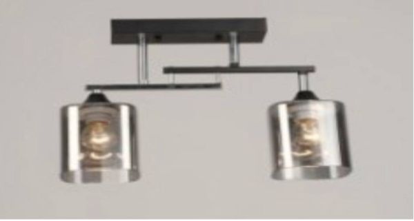 Люстра стельова 3-K2326/2 BK+CH