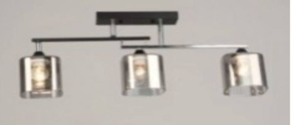 Люстра стельова 3-K2326/3 BK+CH