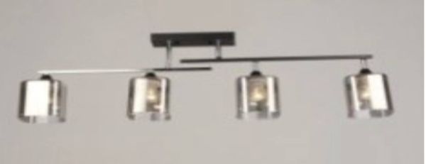 Люстра стельова 3-K2326/4 BK+CH