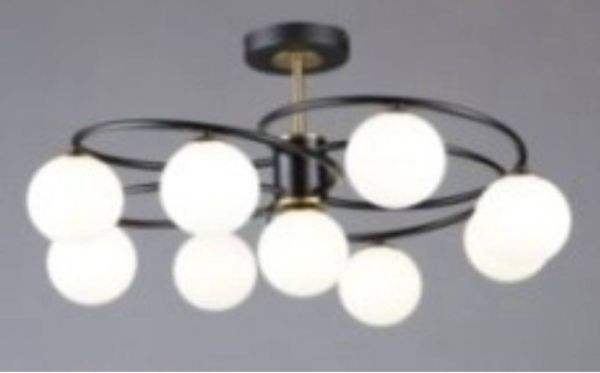 Люстра стельова 3-N36354/9 BK+COP