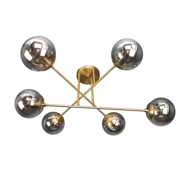 Люстра стельова молекула 7529804-6 BRZ+BK