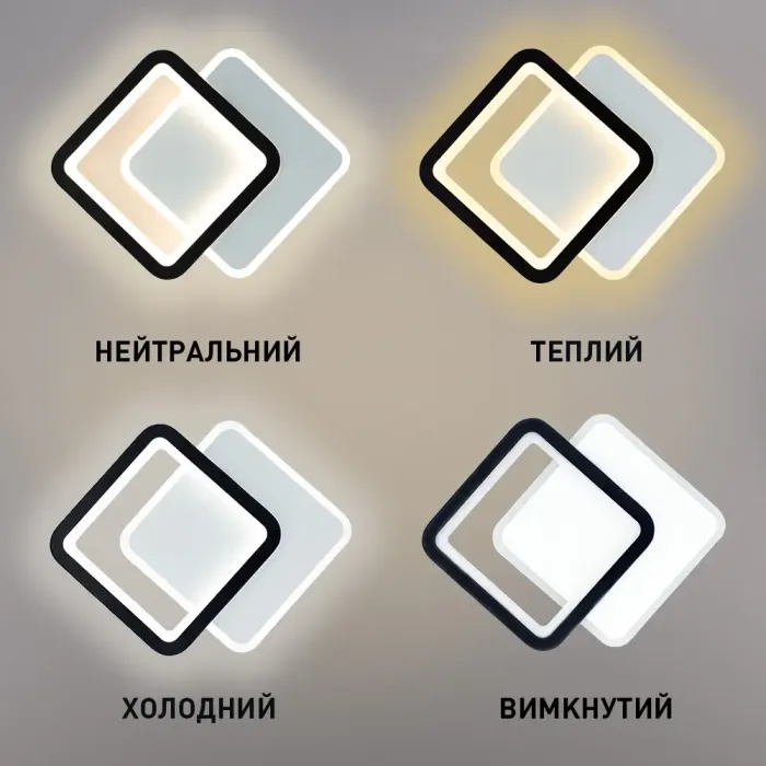 Лед світильник квадрат 10450