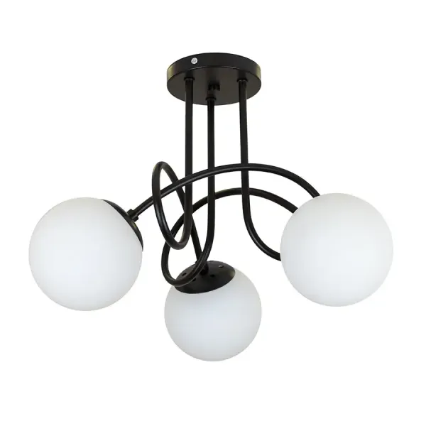 Люстра металева 7529903-3 BK+WH